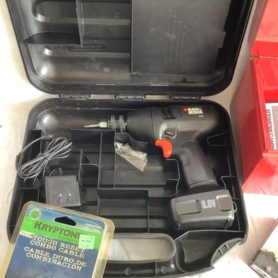 G8155 Misc. Black and Decker Tool Lot with Tool box
