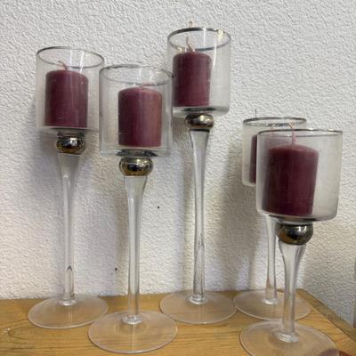 Set of 5 candle holders