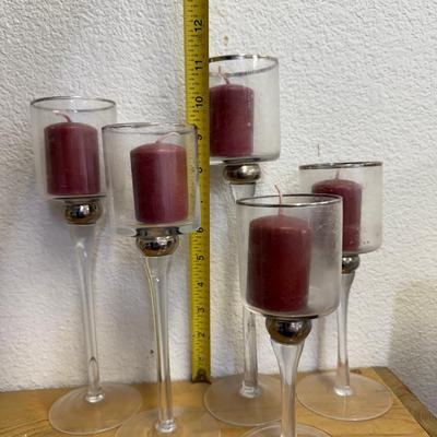 Set of 5 candle holders
