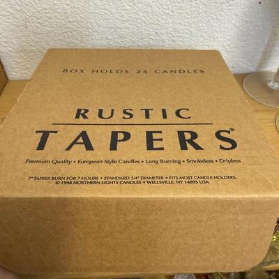 Box of 3 Rustic Tappers Candles
