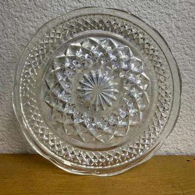 Anchor Hocking Wexford Plate Salad Sandwich VTG 6 Inch With Scalloped Edge