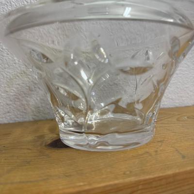 Italian vintage cut glass candy box / Italian vintage glass candy box