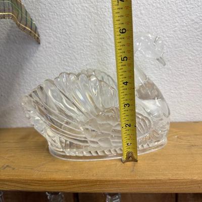 Vintage Regoline Bakelite clear swan planter