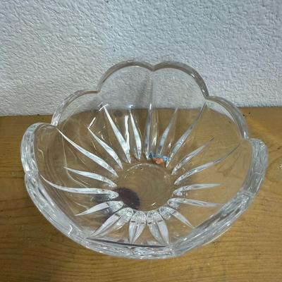Vintage cut glass tulip bowl