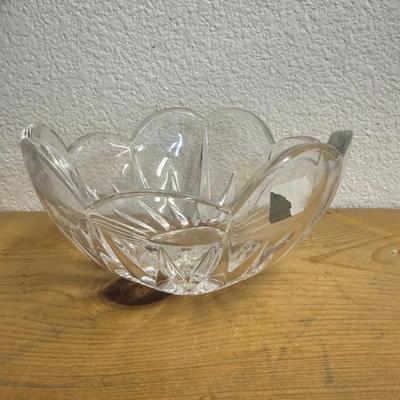 Vintage cut glass tulip bowl