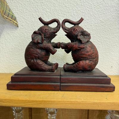 Vintage Elephant Bookends 