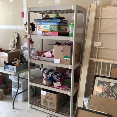 G8157 Five Tier Beige Plastic Shelving Unit
