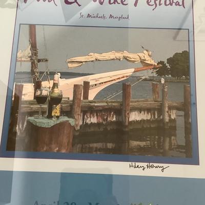 G8165 St. Michaels Food & Wine Festival 2005 Poster Signed Hilary Henry