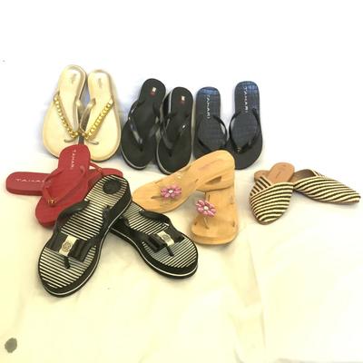 MB8168 Lot of Ladies Sandals, Tahari, Sketchers and more