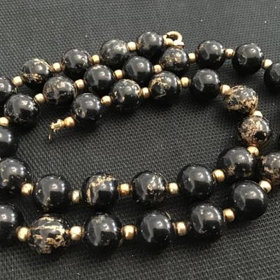 Vintage Gold and Black necklace