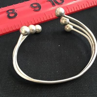 Tested Sterling Silver Vintage Cuff