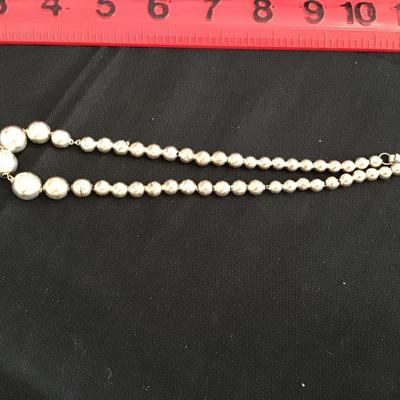 Silver Mexico Vintage Beaded Necklace