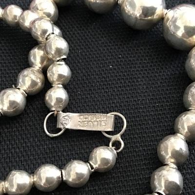 Silver Mexico Vintage Beaded Necklace