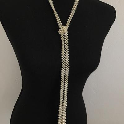 Pearl Type Tassel Necklace