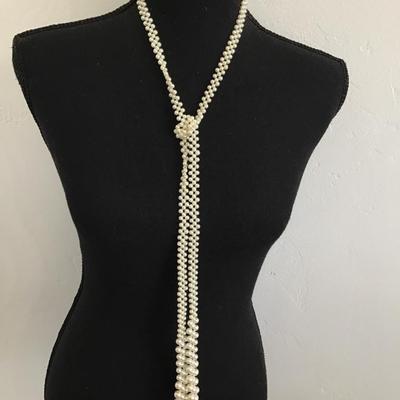 Pearl Type Tassel Necklace