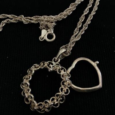 Silver Heart Locking Silver Chain 925