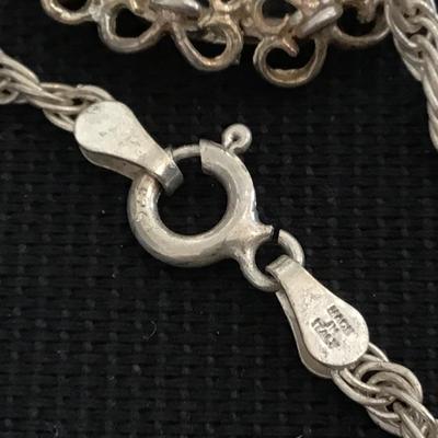 Silver Heart Locking Silver Chain 925