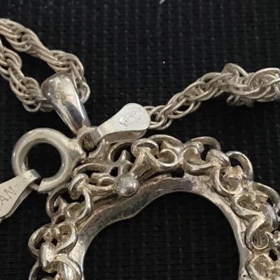 Silver Heart Locking Silver Chain 925