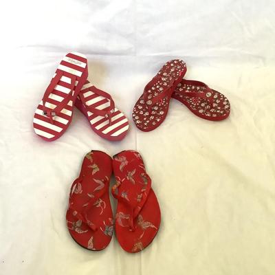 MB8171 Ladies COACH and Chinese Style Flip Flops