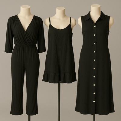 MB8247 Lot of Black Dresses and Pant Suit