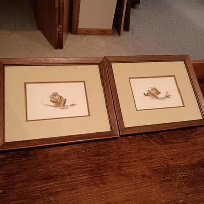 2 PRINTS BY JUDY MEYER, "PACKIN IT IN" & "STORIN UP"