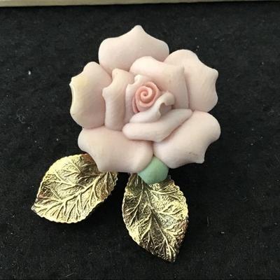 1928 Rose Scarf Clip