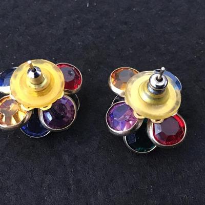 Vintage Multi Color Stud Earrings