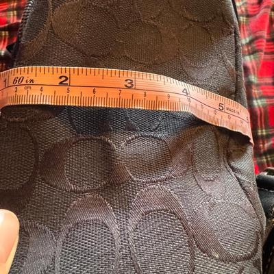 RARE Authentic Coach Black Fabric Leather Trimmed Backpack