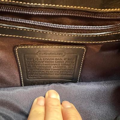 RARE Authentic Coach Black Fabric Leather Trimmed Backpack