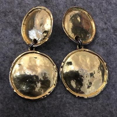 Vintage Gold tone clip on earrings