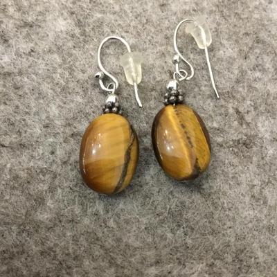 Beautiful Tiger’s eye, dangle earrings