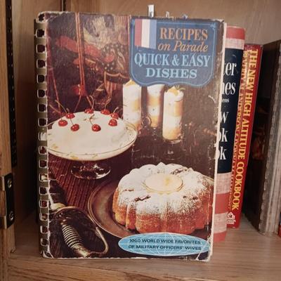 COOKBOOKS AND 2 BOXES FULL OF RECIPES