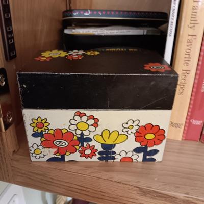 COOKBOOKS AND 2 BOXES FULL OF RECIPES