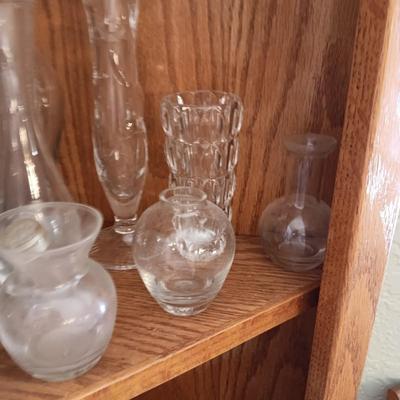 CANDLES, SNUFFERS AND SMALL VASES
