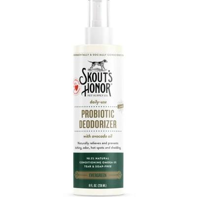 Skout's Honor Daily Use Probiotic Deodorizer in Limited Edition Evergreen Scent - 8oz - Pet Grooming Supplies, Support Good Bacteria...