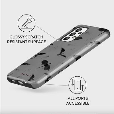 Samsung Galaxy A53 BURGA Phone Case in Turquoise Draco Bat Dragon - Double Layer Shock Absorbent Protection, Scratch Resistant, Raised...