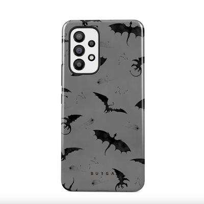 Samsung Galaxy A53 BURGA Phone Case in Turquoise Draco Bat Dragon - Double Layer Shock Absorbent Protection, Scratch Resistant, Raised...