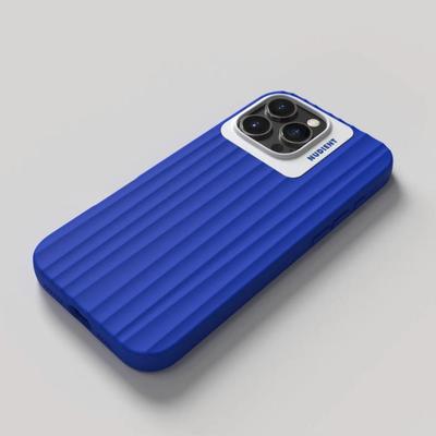 iPhone 16 Pro NUDIENT Electric Blue Bold Case V2 - Made of Recycled PC Plastic, Magsafe Magnets, Smooth Silicone Grip & Scratch Free...