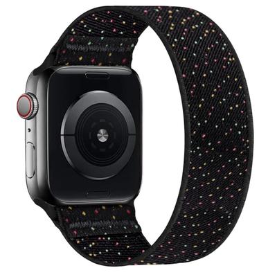 Stretchy Nylon Solo Loop Bands Compatible with Apple Watch 38mm 40mm 41mm 42mm 44mm 45mm 46mm 49mm Ultra 2 iWatch Series 10 9 8 7 SE 6 5...