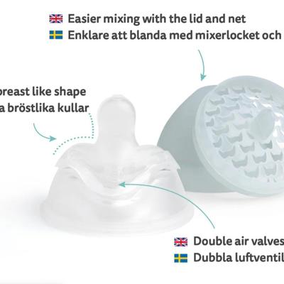 Herobility Double Anti-Colic Baby Bottle LT 240 ml/8.5 floz Gray