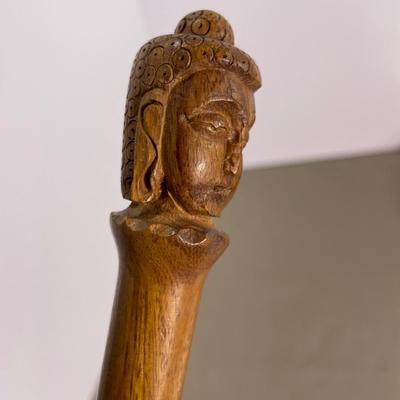 Carved Wooden Buddha Singing Bowl Mallet