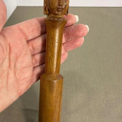 Carved Wooden Buddha Singing Bowl Mallet