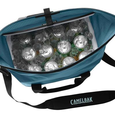 CamelBak ChillBak 18L Cube Soft Cooler w/3L Fusion Group Reservoir, Waterproof Roll-Top Closure Cooler Bag - Adriatic Blue