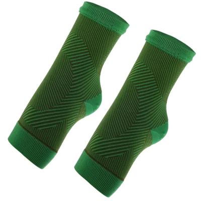 Size L/XL 1 Pair Ankle Compression Sleeve Foot Ankle Brace for Men Women Achilles Tendon Green Brown