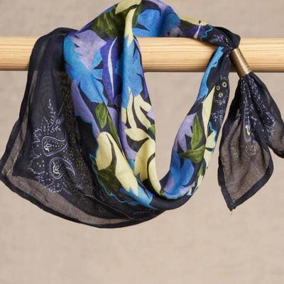 Sundance Chan Luu Blooming Bolero Bandana in Bluebell Viscose Gauze