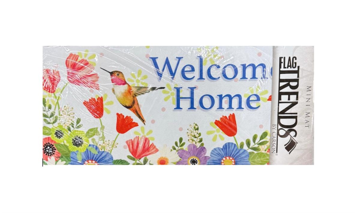 Hummingbird Welcome Mat