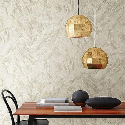2-Pack - Double Roll of Titania Taupe Marble Textured Non Woven, Washable, Strippable Wallpaper -