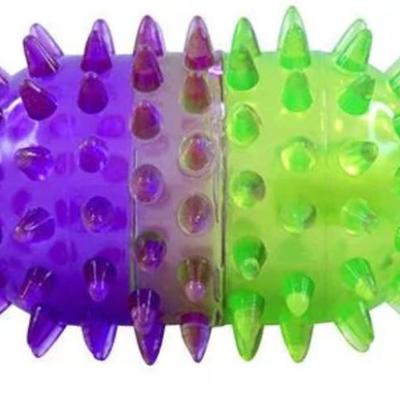 Small Purple/Green fouFIT Pill Spiker Dog Chew Toy