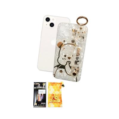 iPhone 14 (6.1) Winnie the Pooh Phone Case w/Wrist Strap Kickstand, Protective Cover Bag & HD Screen Protector TPU Shockproof Phone...