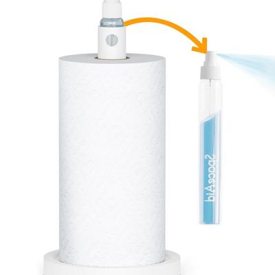 SpaceAid SprayNeat Paper Towel Holder with Spray Bottle, Countertop Paper Towels Holders Stand with Sprayer Inside Center, Under Cabinet...